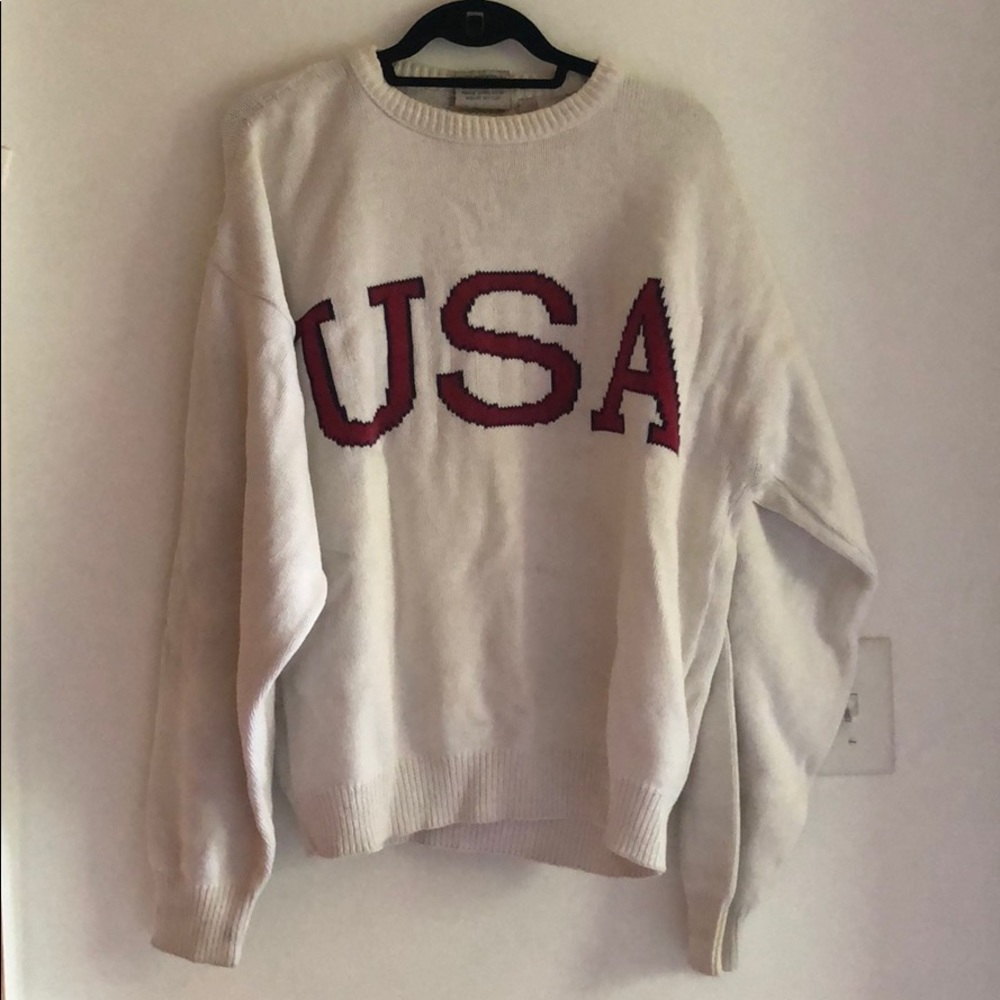 vintage USA XL cotton knit sweater